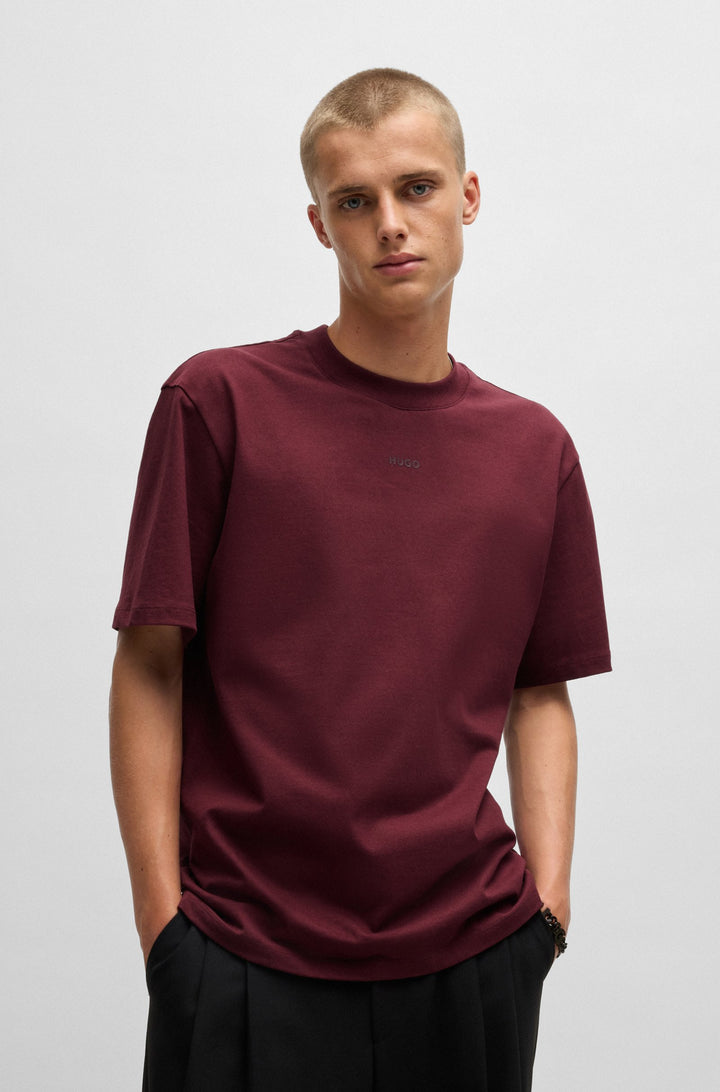 HUGO T-Shirts Relaxed Fit in Cotton - DAPOLINO 10248326 01-50488330- Concorde Fashion#color_pink-654
