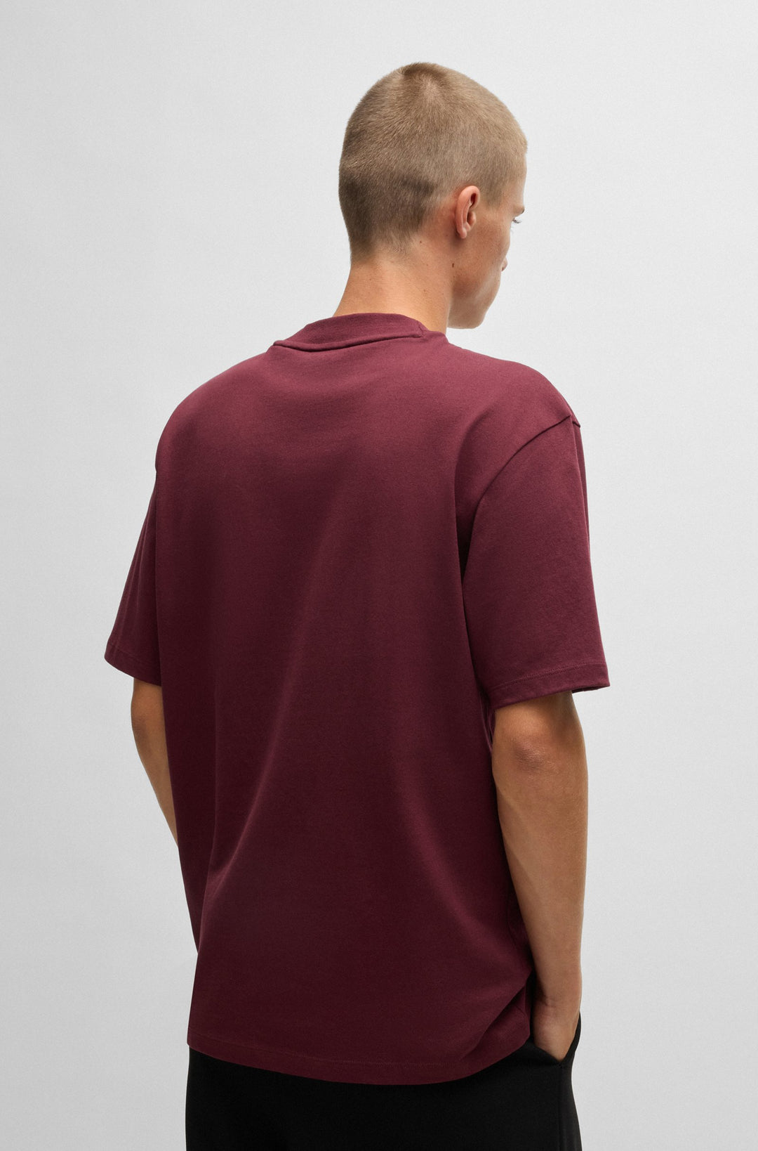 HUGO T-Shirts Relaxed Fit in Cotton - DAPOLINO 10248326 01-50488330- Concorde Fashion#color_pink-654