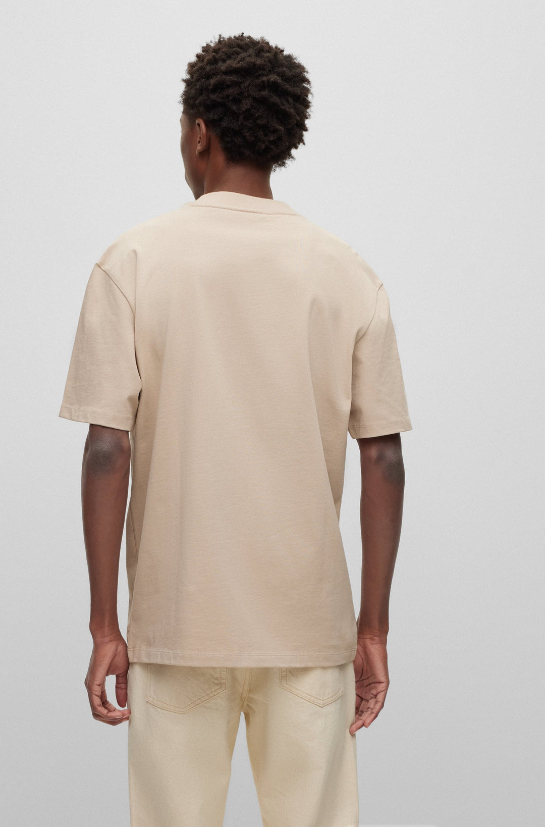 HUGO RED Relaxed Fit T-Shirts in Cotton - DAPOLINO 10248326 01-50488330- Concorde Fashion#color_beige-274