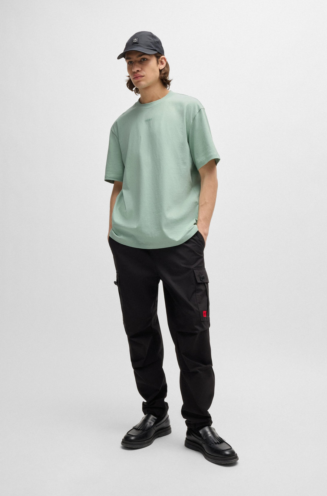 HUGO T-Shirts Relaxed Fit in Cotton - DAPOLINO 10248326 01-50488330- Concorde Fashion#color_green-332