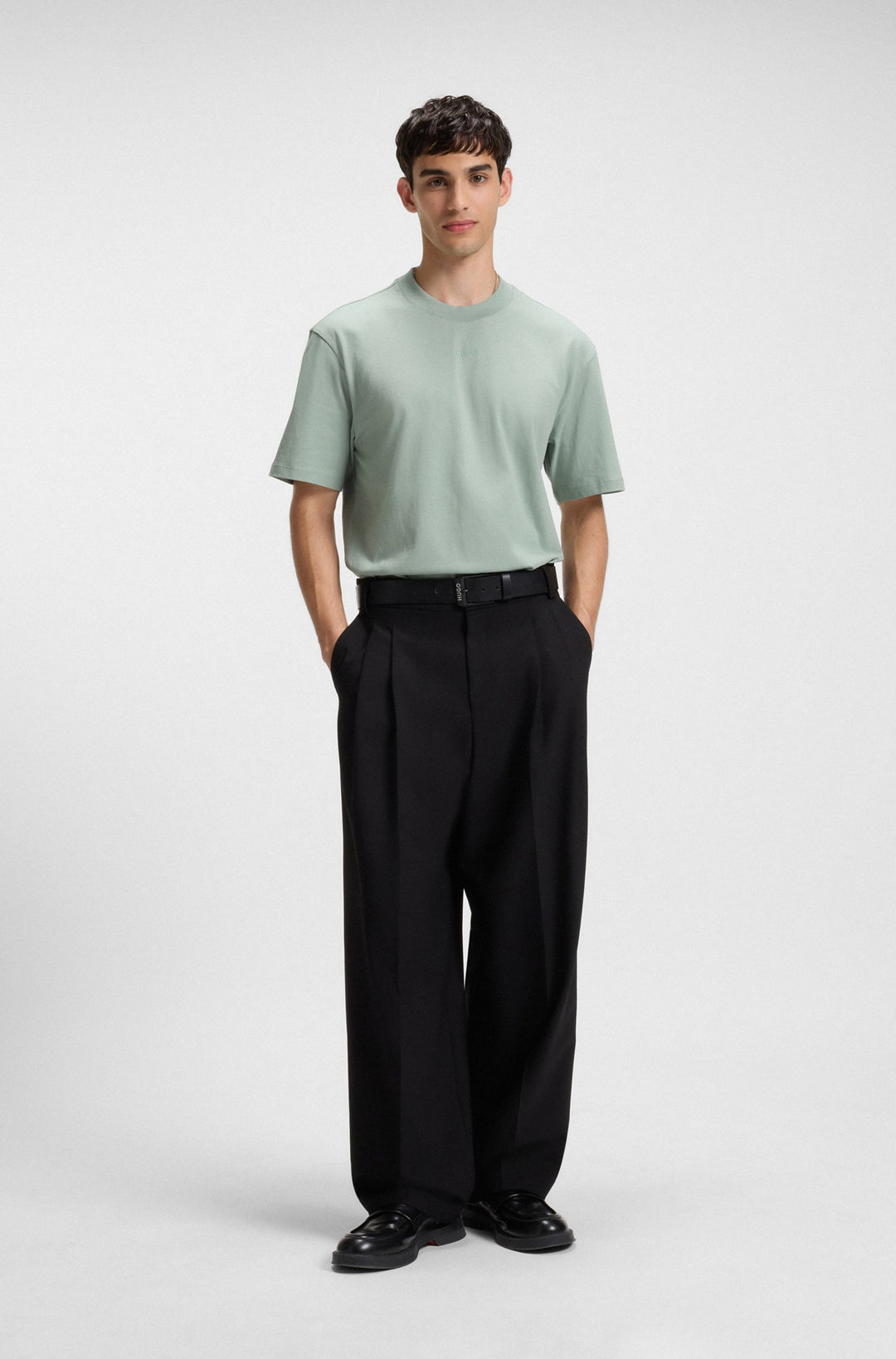 HUGO T-Shirts Relaxed Fit in Cotton - DAPOLINO 10248326 01-50488330- Concorde Fashion#color_green-338