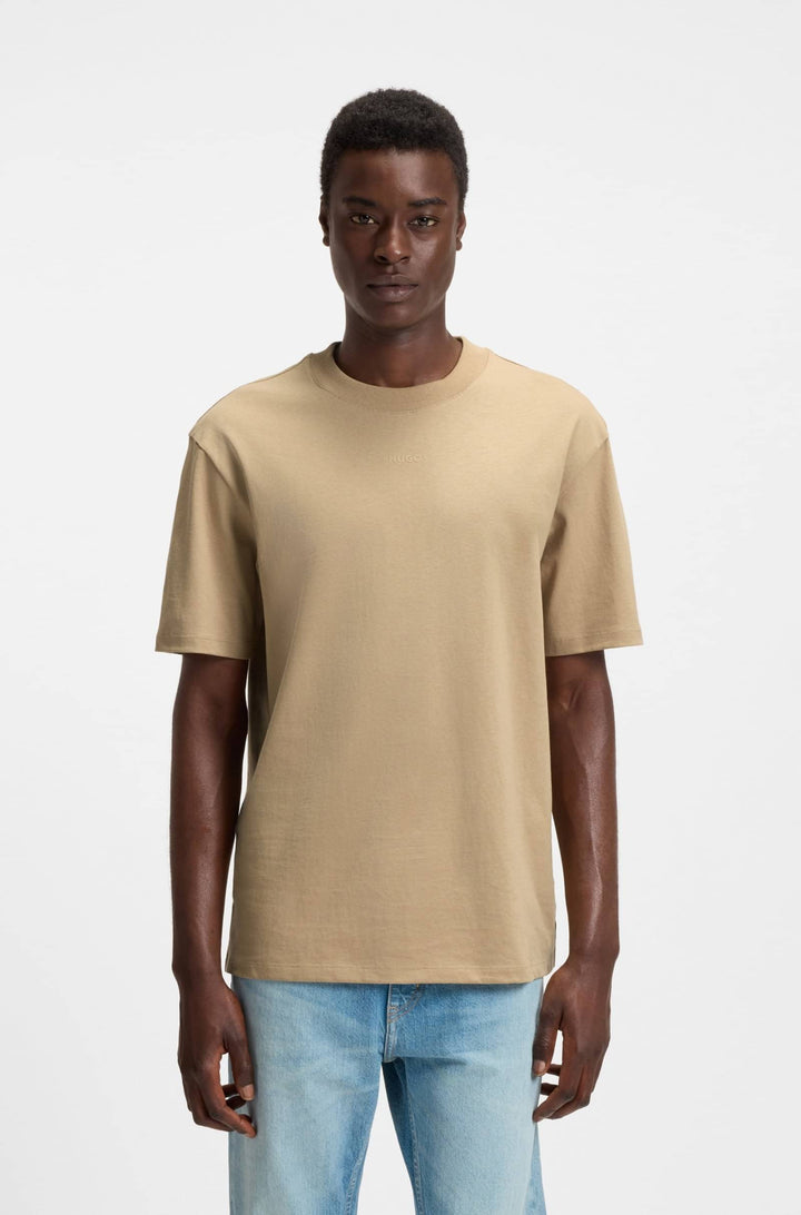 HUGO Relaxed Fit T-Shirts in Cotton - DAPOLINO 10248326 01-50488330- Concorde Fashion#color_beige-269