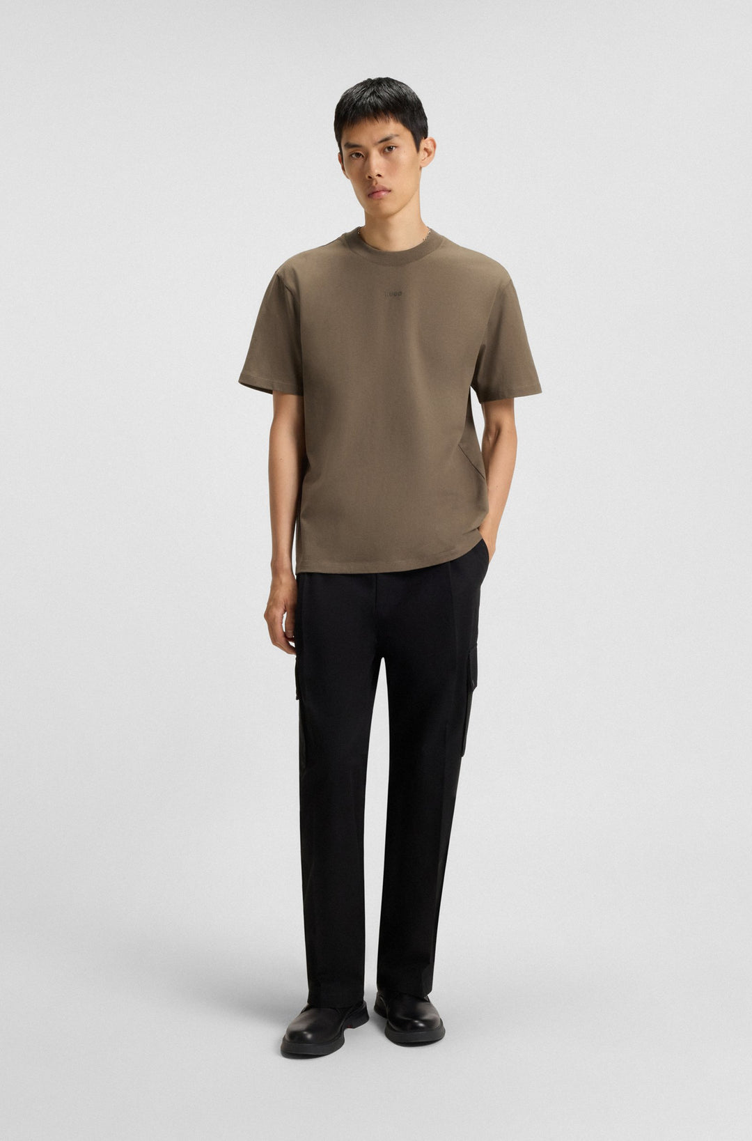 HUGO T-Shirts Relaxed Fit in Cotton - DAPOLINO 10248326 01-50488330- Concorde Fashion#color_grey-032