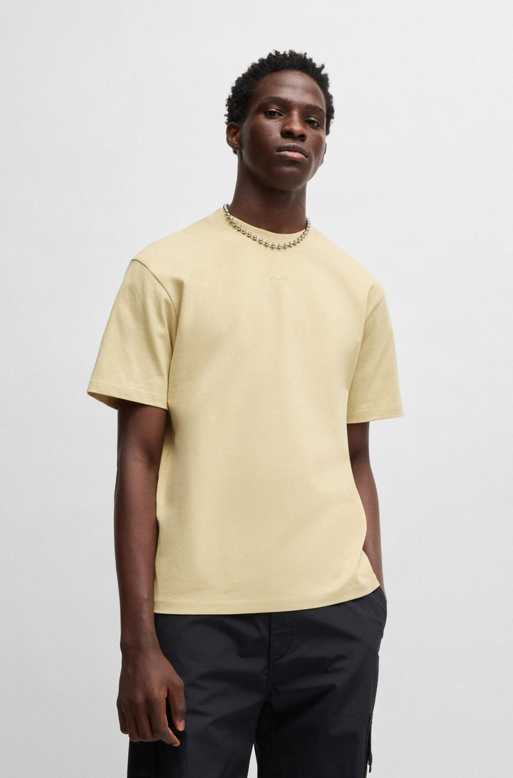HUGO Relaxed Fit T-Shirts in Cotton - DAPOLINO 10248326 01-50488330- Concorde Fashion#color_beige-285