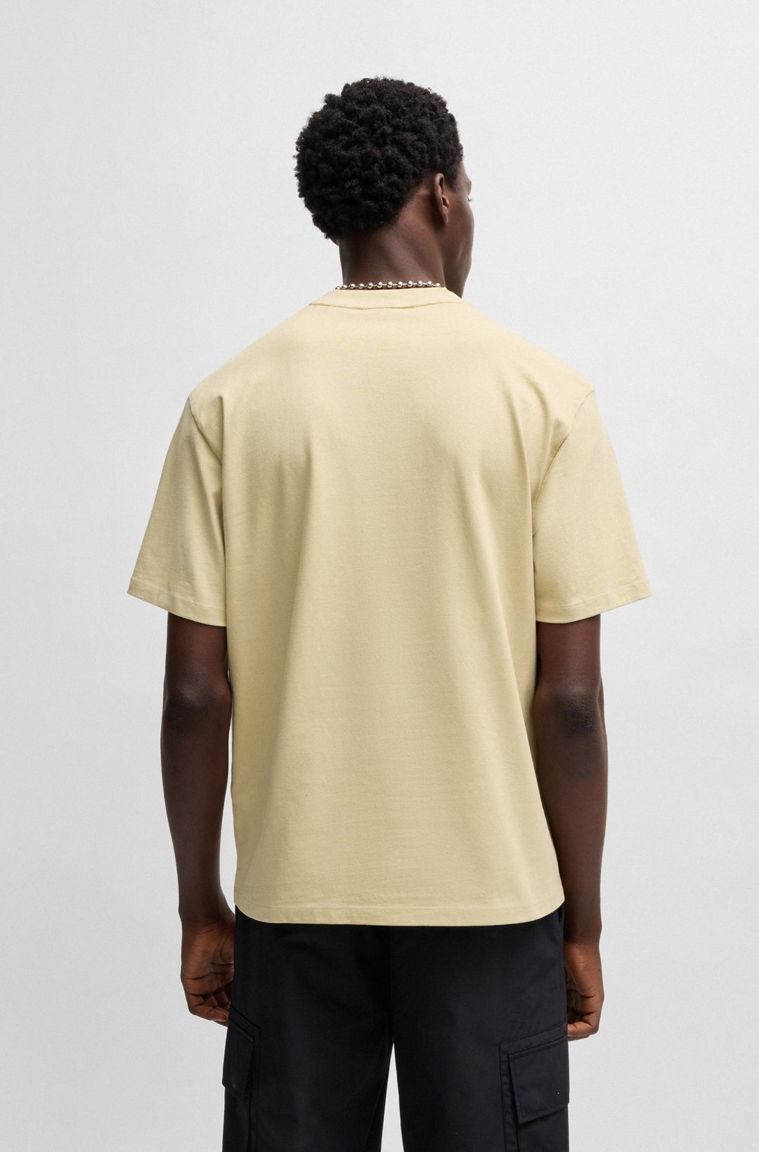 HUGO Relaxed Fit T-Shirts in Cotton - DAPOLINO 10248326 01-50488330- Concorde Fashion#color_beige-285