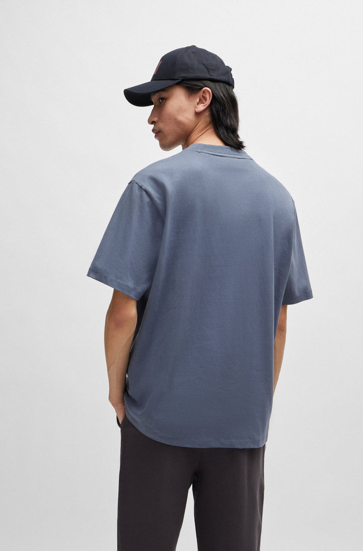 HUGO RED Relaxed Fit T-Shirts in Cotton - DAPOLINO 10248326 01-50488330- Concorde Fashion#color_blue-462