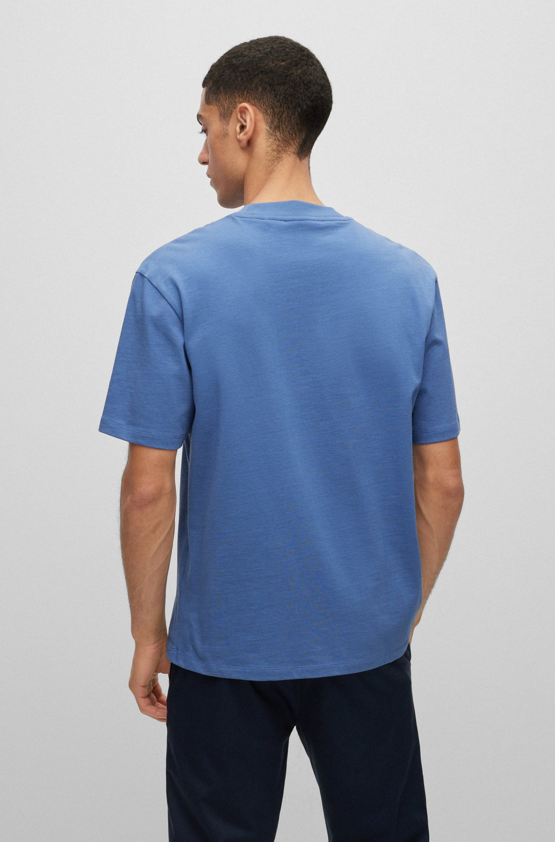 HUGO RED Relaxed Fit T-Shirts in Cotton - DAPOLINO 10248326 01-50488330- Concorde Fashion#color_blue-479