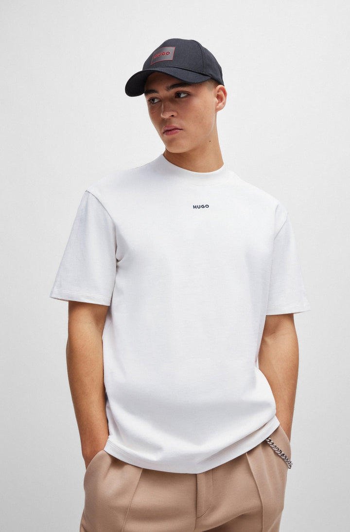 HUGO Relaxed Fit T-Shirts in Cotton - DAPOLINO 10248326 01-50488330- Concorde Fashion#color_white-121