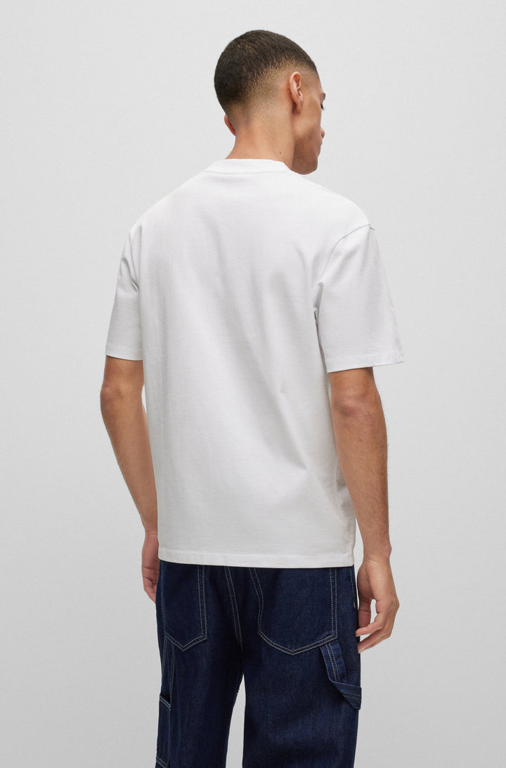 HUGO Relaxed Fit T-Shirts in Cotton - DAPOLINO 10248326 01-50488330- Concorde Fashion#color_white-100