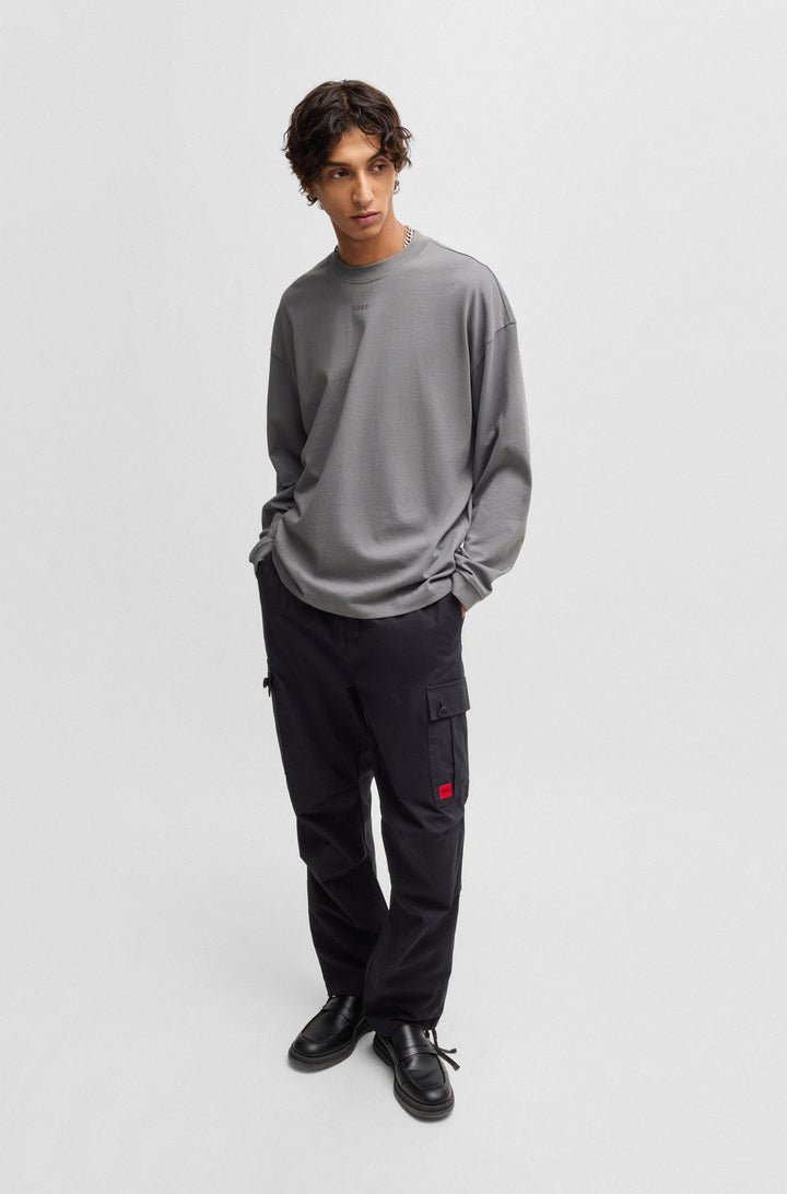 HUGO T-Shirts Relaxed Fit in Cotton - DAPOSO 10248326 01-50511029- Concorde Fashion#color_grey-034