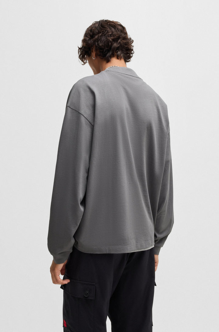 HUGO T-Shirts Relaxed Fit in Cotton - DAPOSO 10248326 01-50511029- Concorde Fashion#color_grey-034