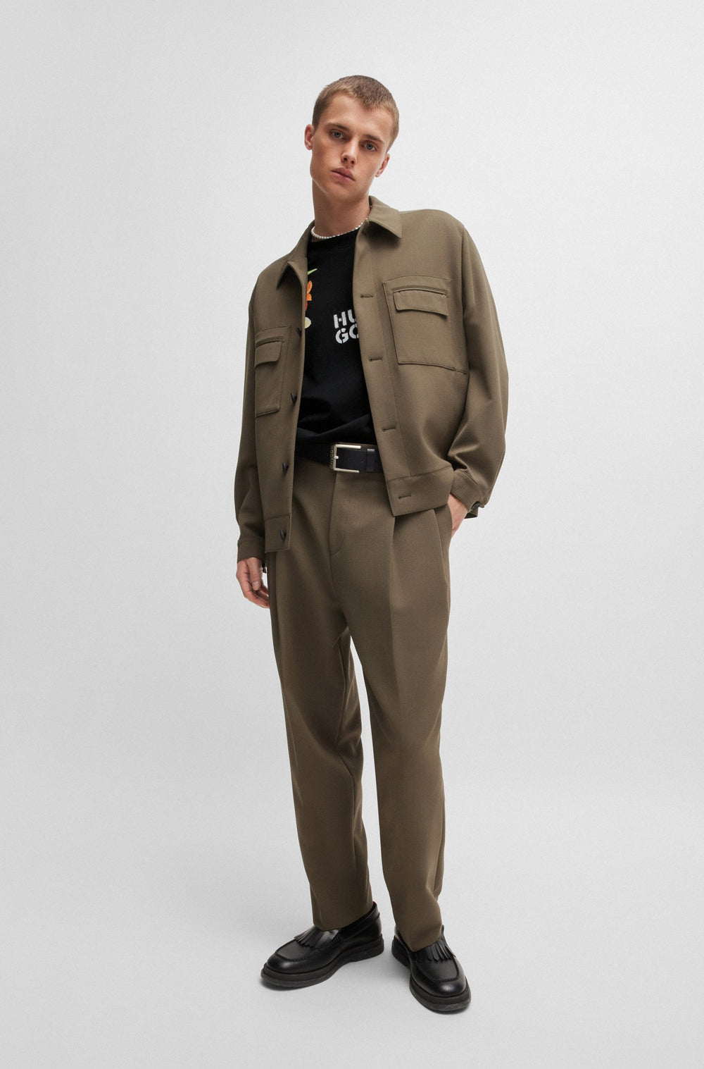 HUGO T-Shirts Oversize Fit in Cotton - DIBLOSTEE 10248326 01-50517425- Concorde Fashion#color_black-001