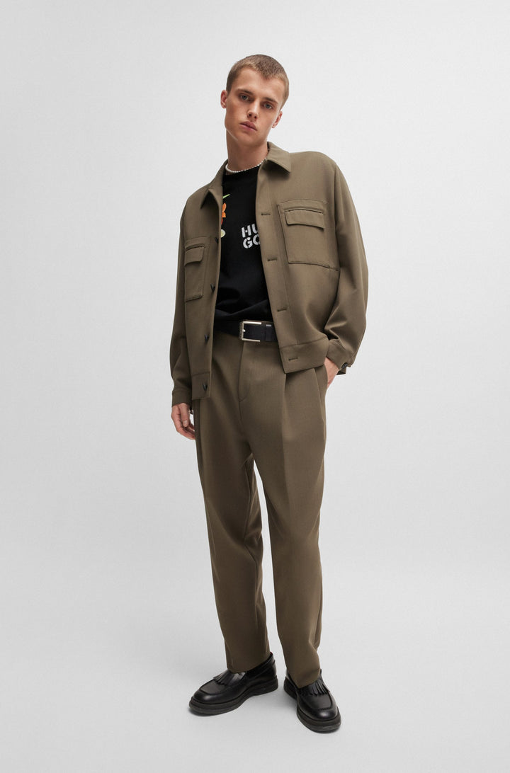 HUGO T-Shirts Oversize Fit in Cotton - DIBLOSTEE 10248326 01-50517425- Concorde Fashion#color_black-001