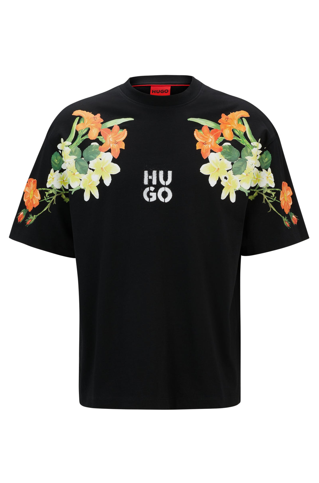 HUGO T-Shirts Oversize Fit in Cotton - DIBLOSTEE 10248326 01-50517425- Concorde Fashion#color_black-001