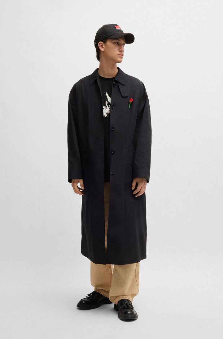 HUGO T-Shirts Oversize Fit in Cotton - ASIL_LB 10248326 01-50527053- Concorde Fashion#color_black-001