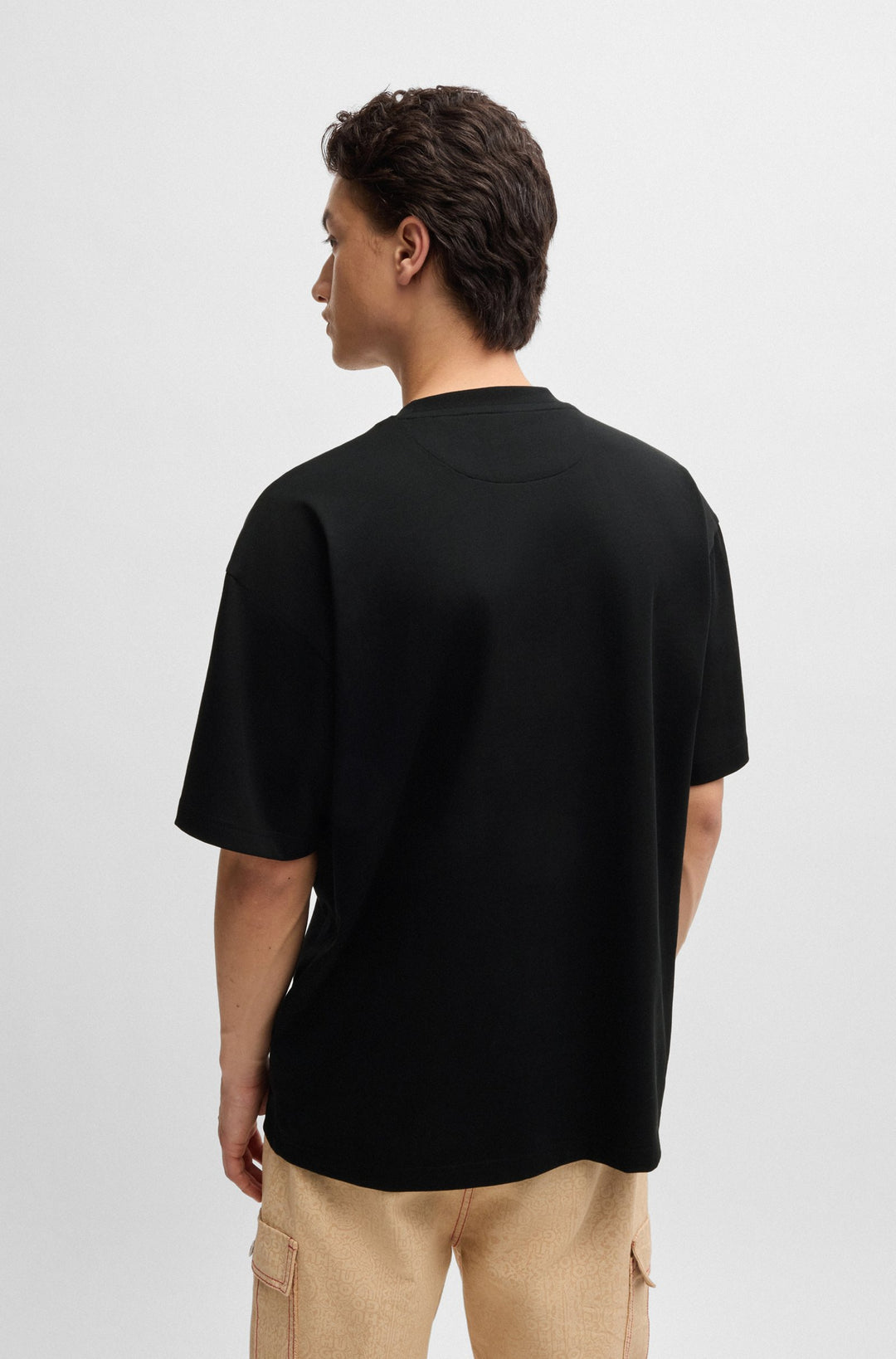 HUGO T-Shirts Oversize Fit in Cotton - ASIL_LB 10248326 01-50527053- Concorde Fashion#color_black-001