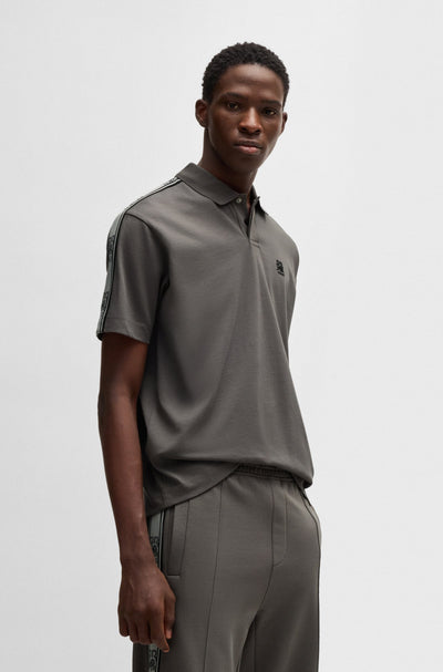 HUGO Polos Relaxed Fit in Cotton - DRACK_RB 10248326 01-50530101- Concorde Fashion#color_grey-069