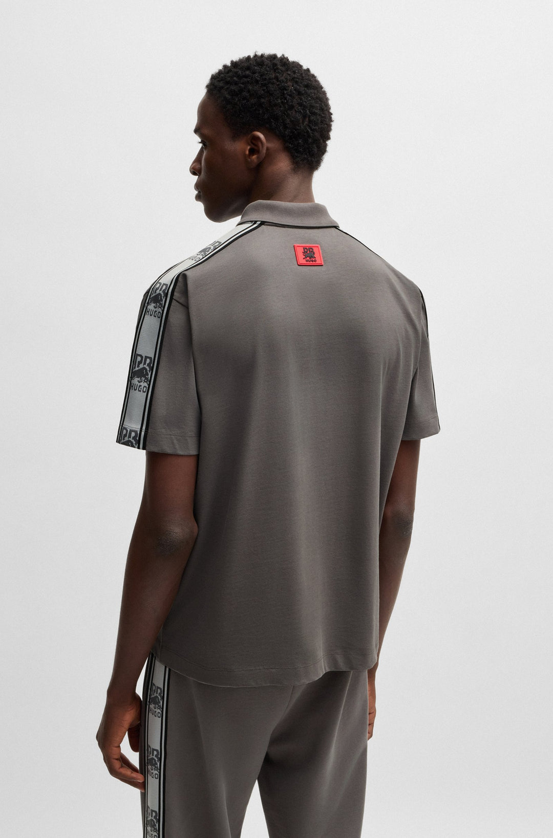 HUGO Polos Relaxed Fit in Cotton - DRACK_RB 10248326 01-50530101- Concorde Fashion#color_grey-069