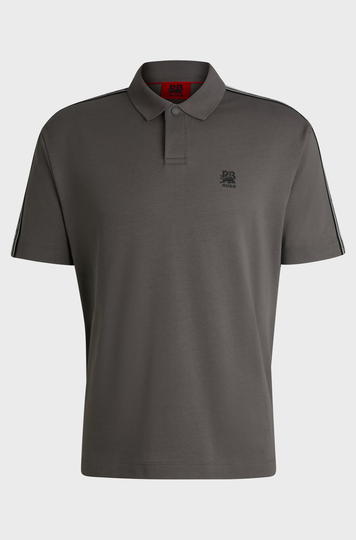 HUGO Polos Relaxed Fit in Cotton - DRACK_RB 10248326 01-50530101- Concorde Fashion#color_grey-069
