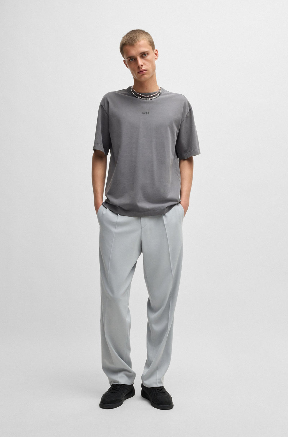 HUGO T-Shirts Relaxed Fit - DOCKU 50531739Concorde Fashion#color_grey-086