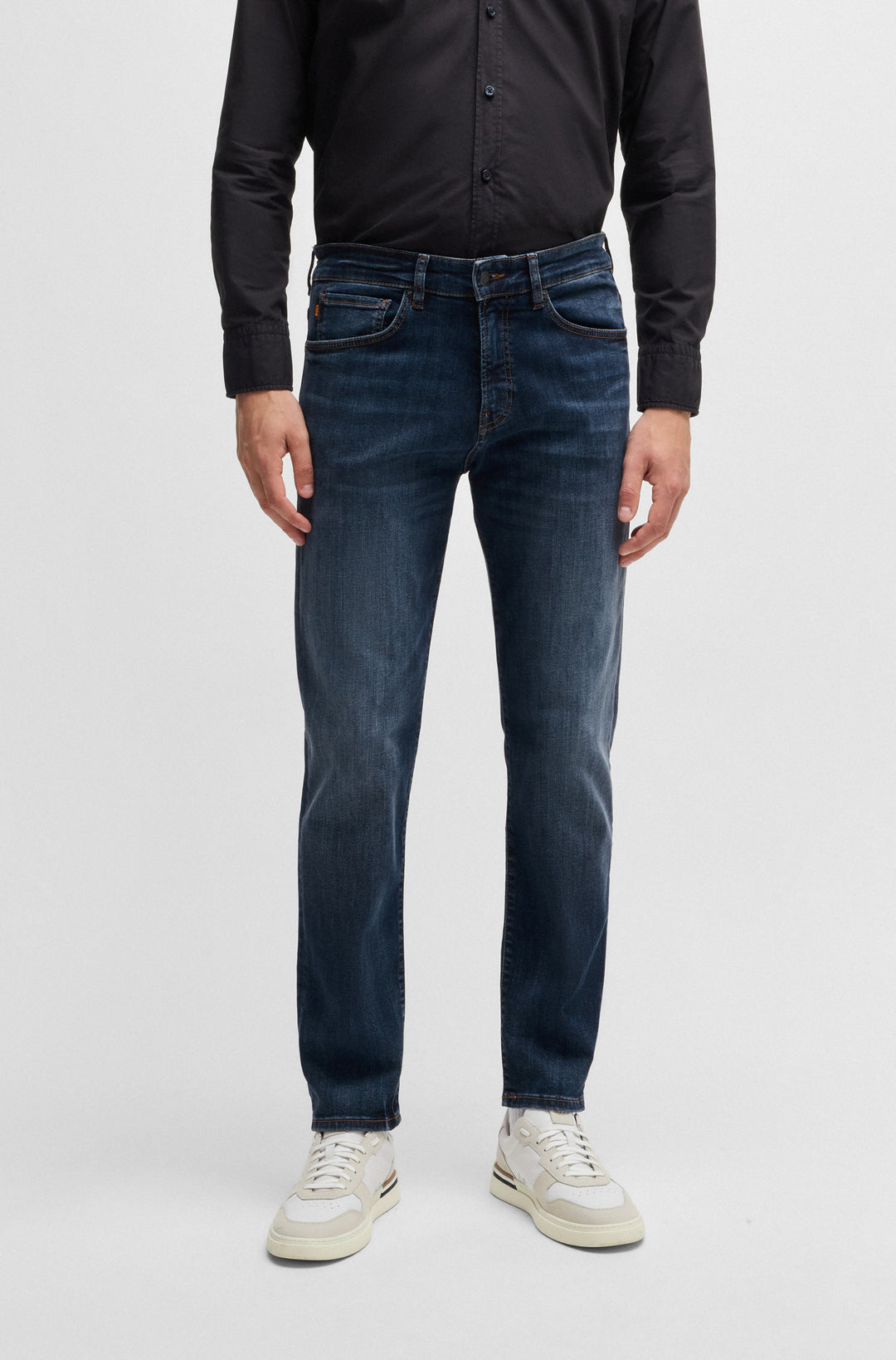 BOSS Jeans Regular Fit in Cotton Mix - RE.MAINE BO 10248328 01-50532533- Concorde Fashion#color_blue-422