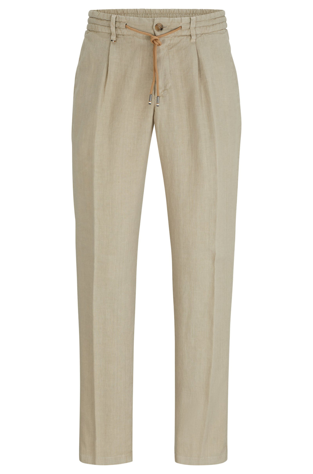 BOSS Slim Fit Trousers in Linen - C-GENIUS-D-RDS-242F 10248332 01-50514103- Concorde Fashion#color_beige-255