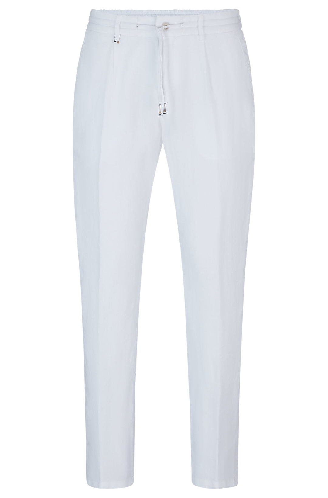 BOSS Slim Fit Trousers in Linen - C-GENIUS-D-RDS-242F 10248332 01-50514103- Concorde Fashion#color_white-100