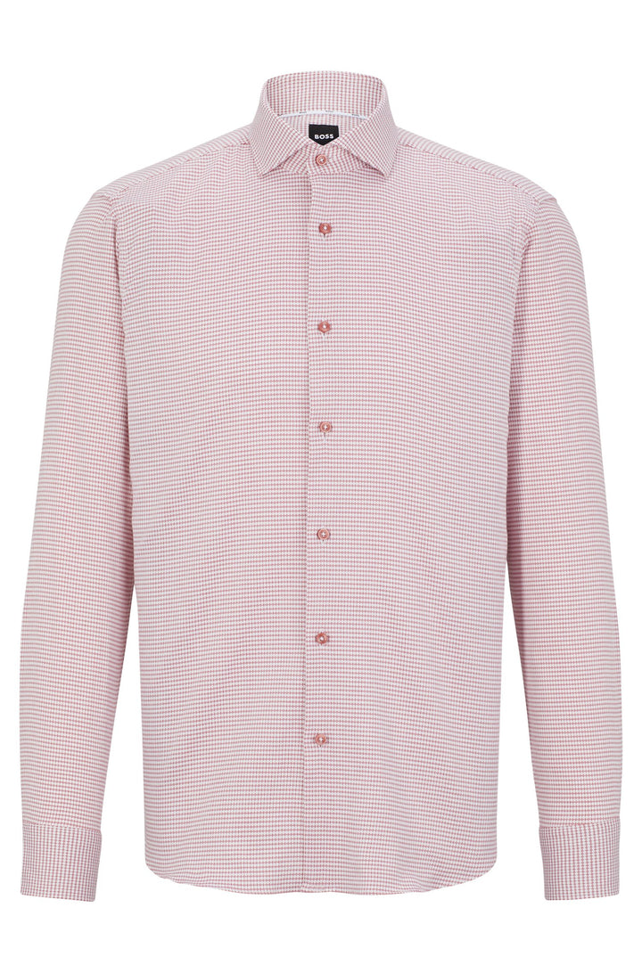 BOSS Regular Fit Casual Shirts in Cotton Mix - H-JOE-SPREAD-C1-222 10248518 01-50490010- Concorde Fashion#color_pink-692