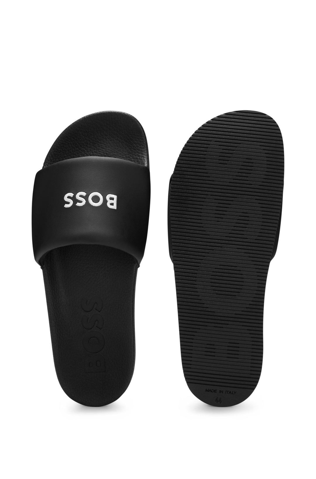 BOSS Standard Sole Slippers in Polyester Mix - REESE_SLID_NAPU 10248524 01-50488912- Concorde Fashion#color_black-001