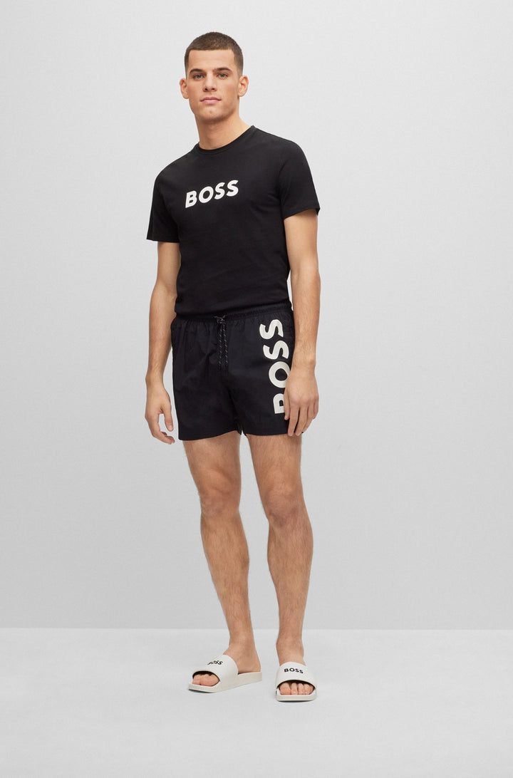 BOSS Standard Sole Slippers in Polyester Mix - REESE_SLID_NAPU 10248524 01-50488912- Concorde Fashion#color_white-100