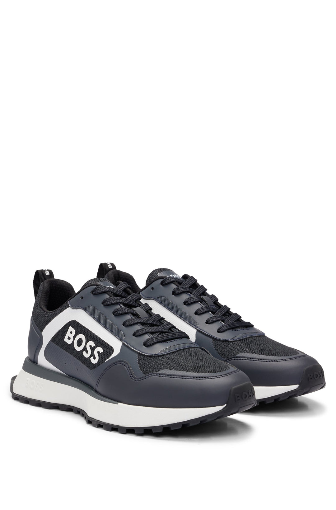 BOSS Standard Sole Sneakers in Polyester Mix - JONAH_RUNN_MERB 10248594 01-50517300- Concorde Fashion#color_navy-401
