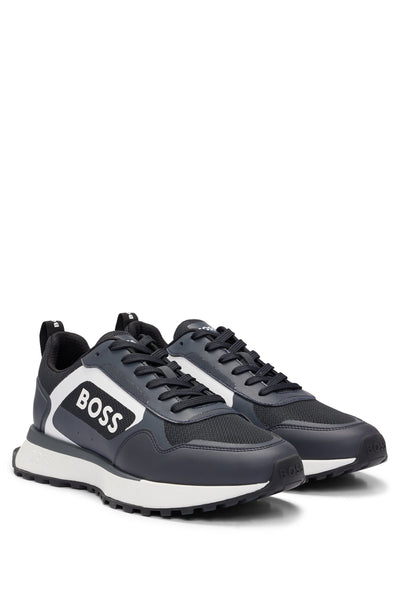 BOSS Standard Sole Sneakers in Polyester Mix - JONAH_RUNN_MERB 10248594 01-50517300- Concorde Fashion#color_navy-401