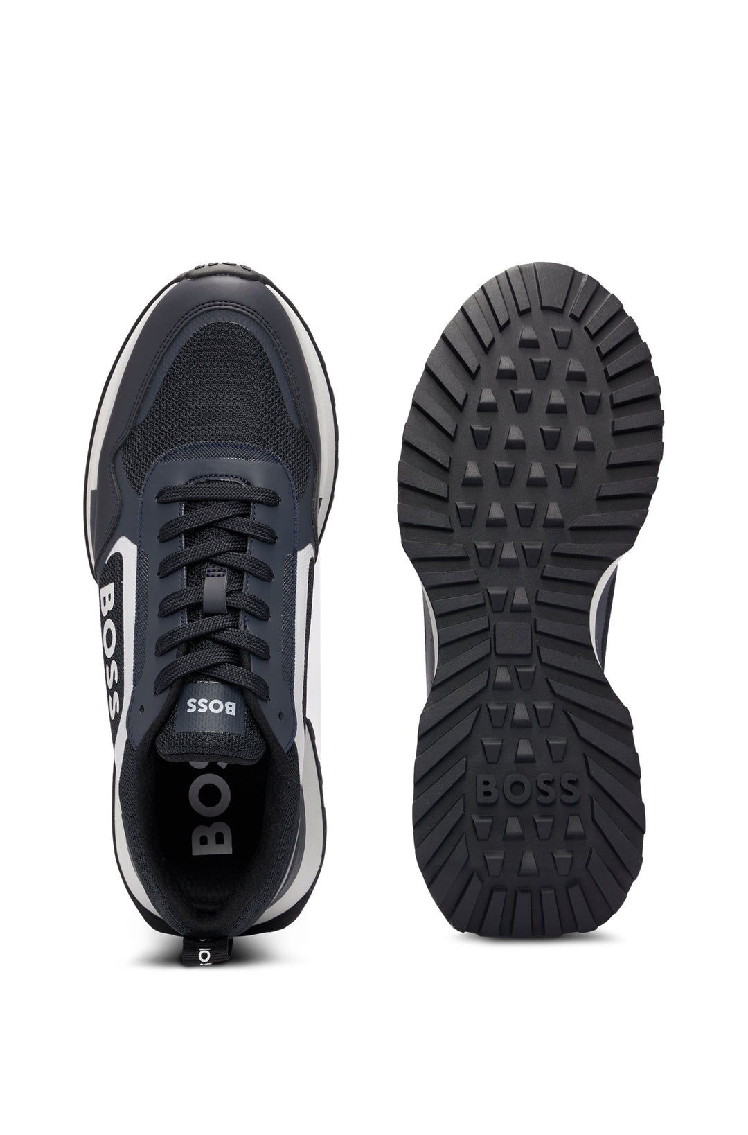 BOSS Standard Sole Sneakers in Polyester Mix - JONAH_RUNN_MERB 10248594 01-50517300- Concorde Fashion#color_navy-401