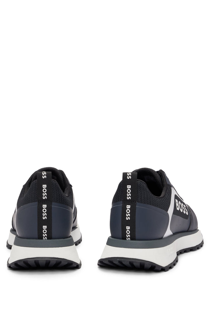 BOSS Standard Sole Sneakers in Polyester Mix - JONAH_RUNN_MERB 10248594 01-50517300- Concorde Fashion#color_navy-401