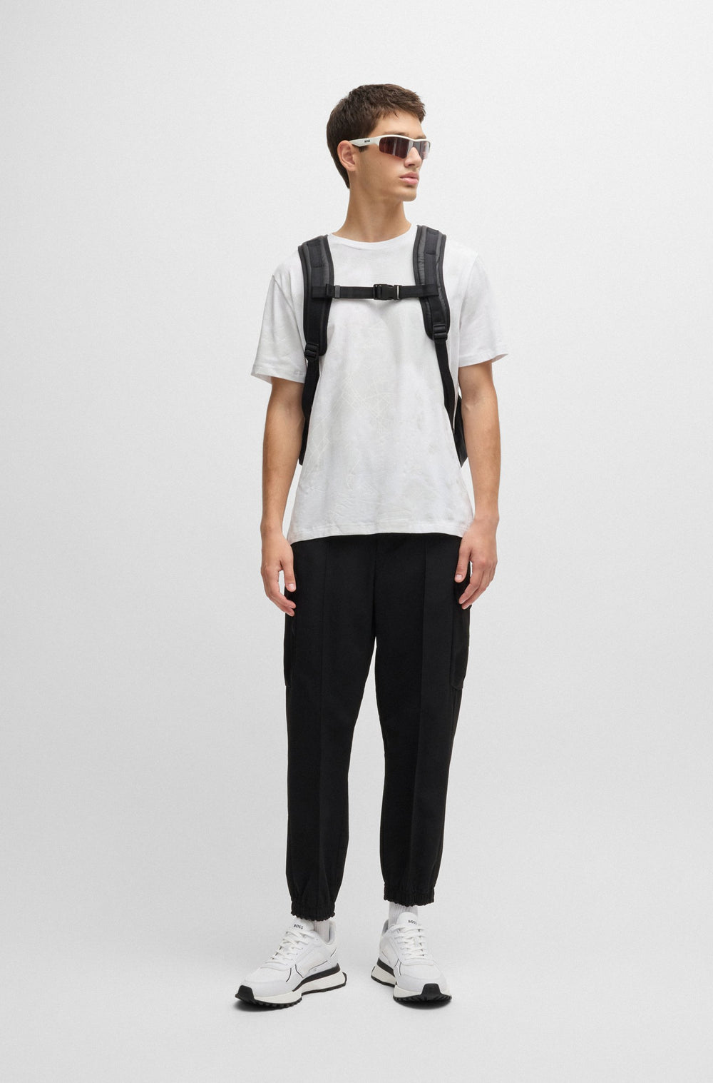 BOSS Sneakers  in Polyester - JONAH_RUNN_MERBL 10248594 01-50521976- Concorde Fashion#color_white-101