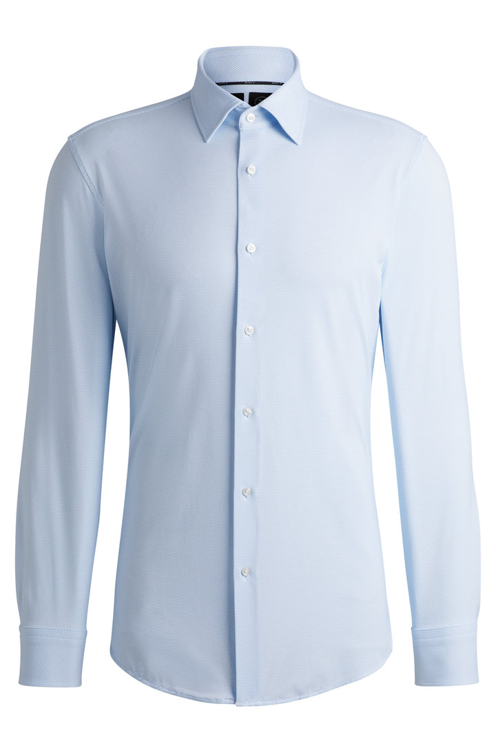 BOSS Formal Shirts Slim Fit in synthetic - P-HANK-KENT-C1-222 10248733 01-50533395- Concorde Fashion#color_blue-450