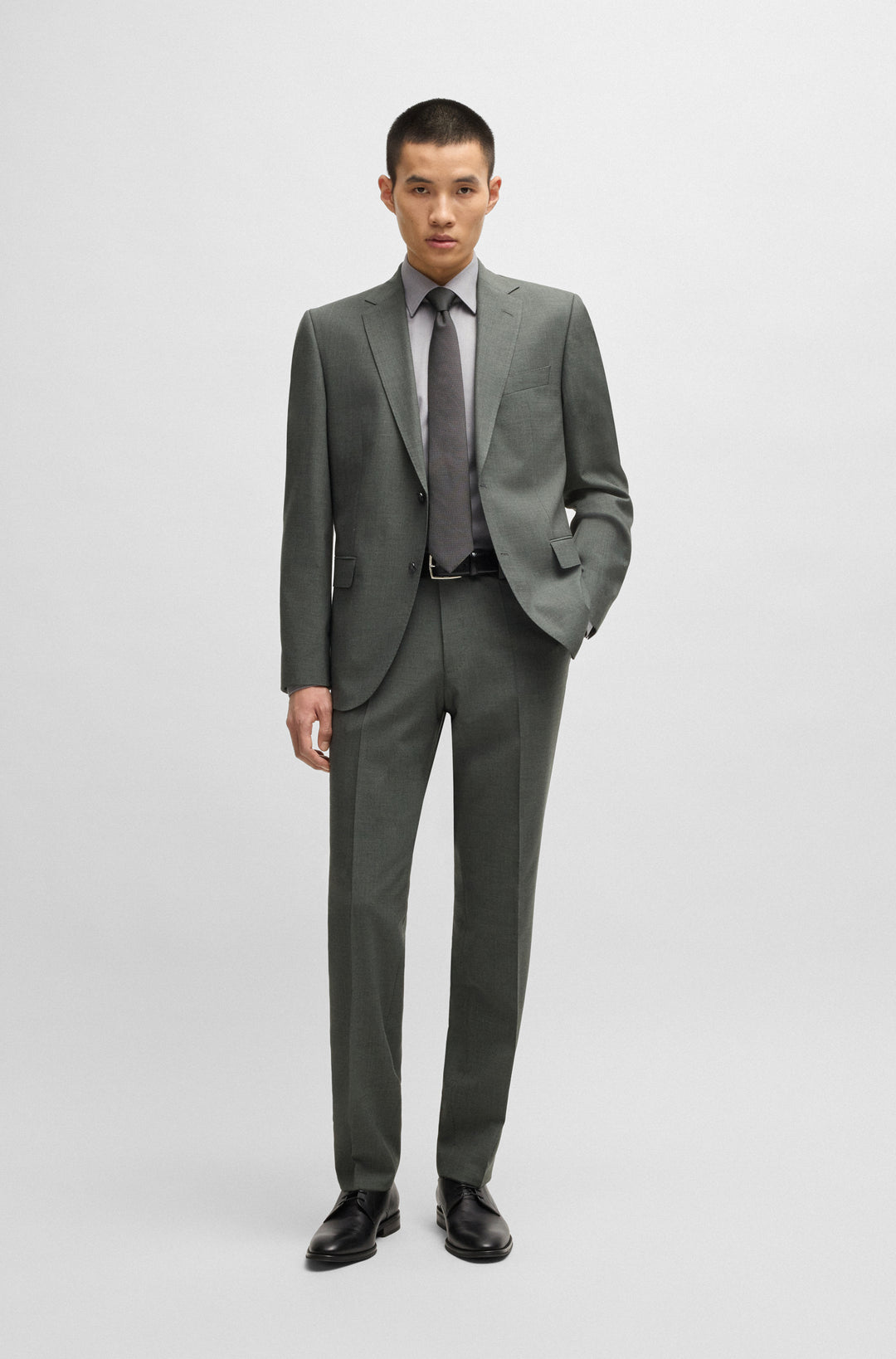 BOSS Formal Shirts Regular Fit in Cotton Mix - H-JOE-KENT-C1-214 10248773 01-50489830- Concorde Fashion#color_grey-030