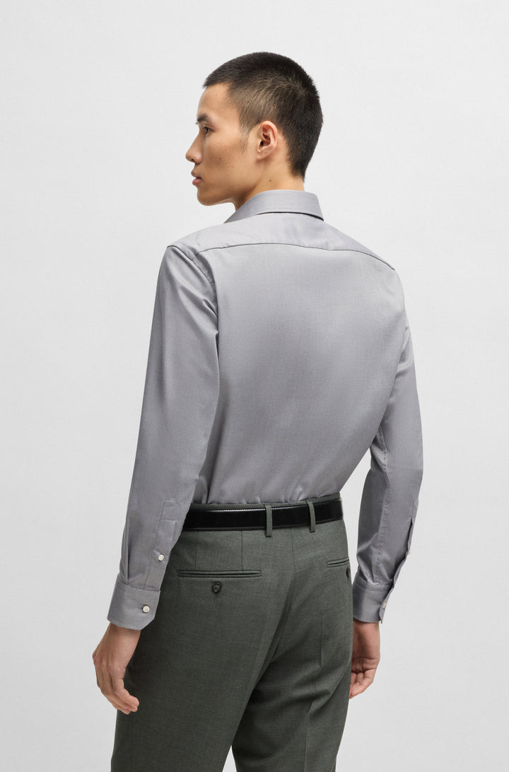 BOSS Formal Shirts Regular Fit in Cotton Mix - H-JOE-KENT-C1-214 10248773 01-50489830- Concorde Fashion#color_grey-030
