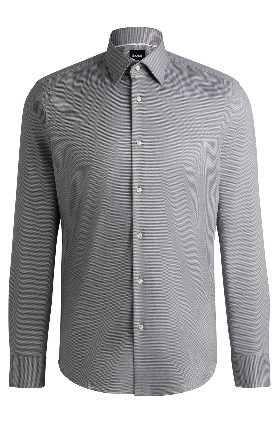 BOSS Formal Shirts Regular Fit in Cotton Mix - H-JOE-KENT-C1-214 10248773 01-50489830- Concorde Fashion#color_grey-030
