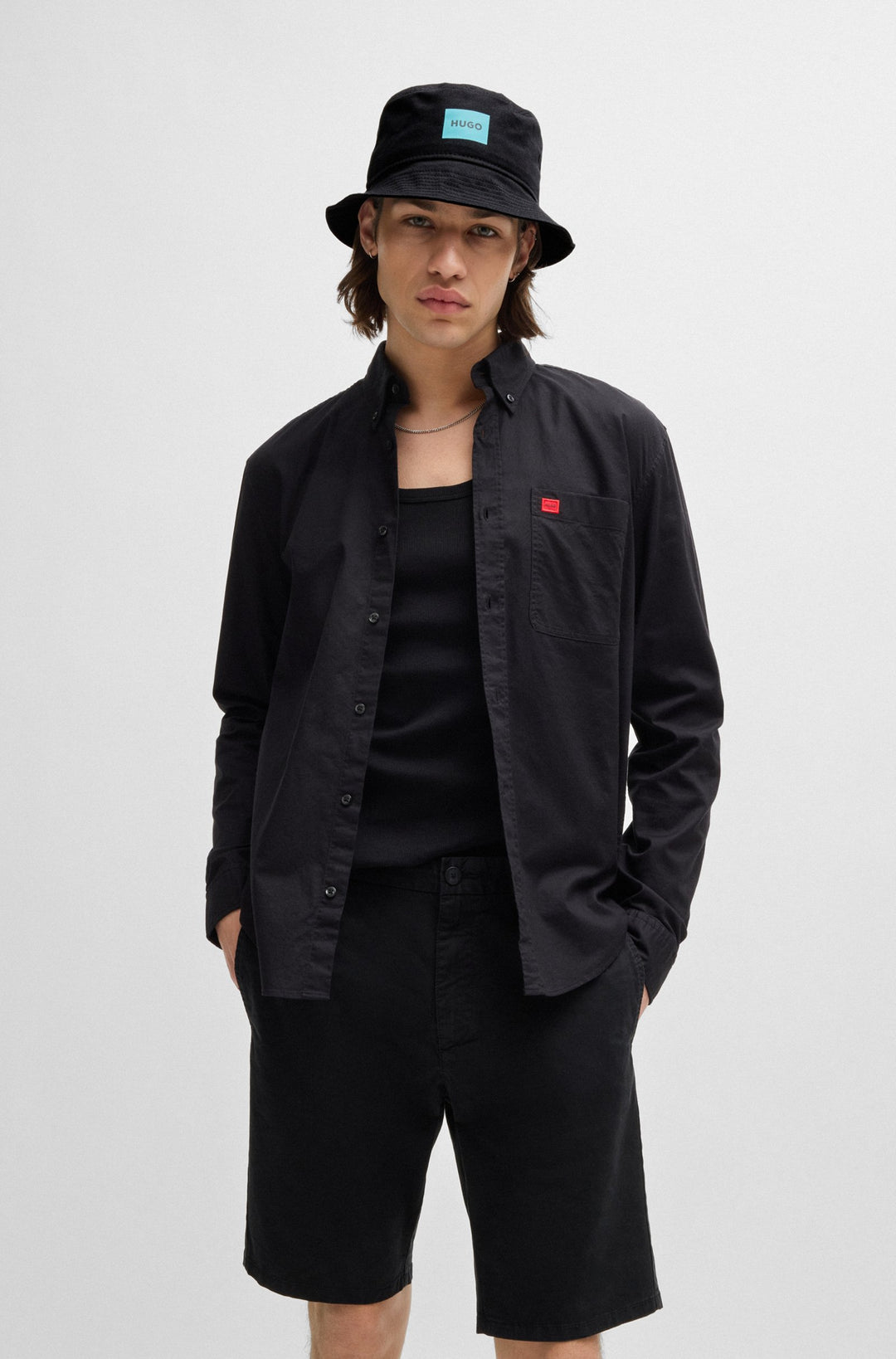 HUGO RED  Hats in Cotton - LARRY-F 10248871 01-50514748- Concorde Fashion#color_black-001