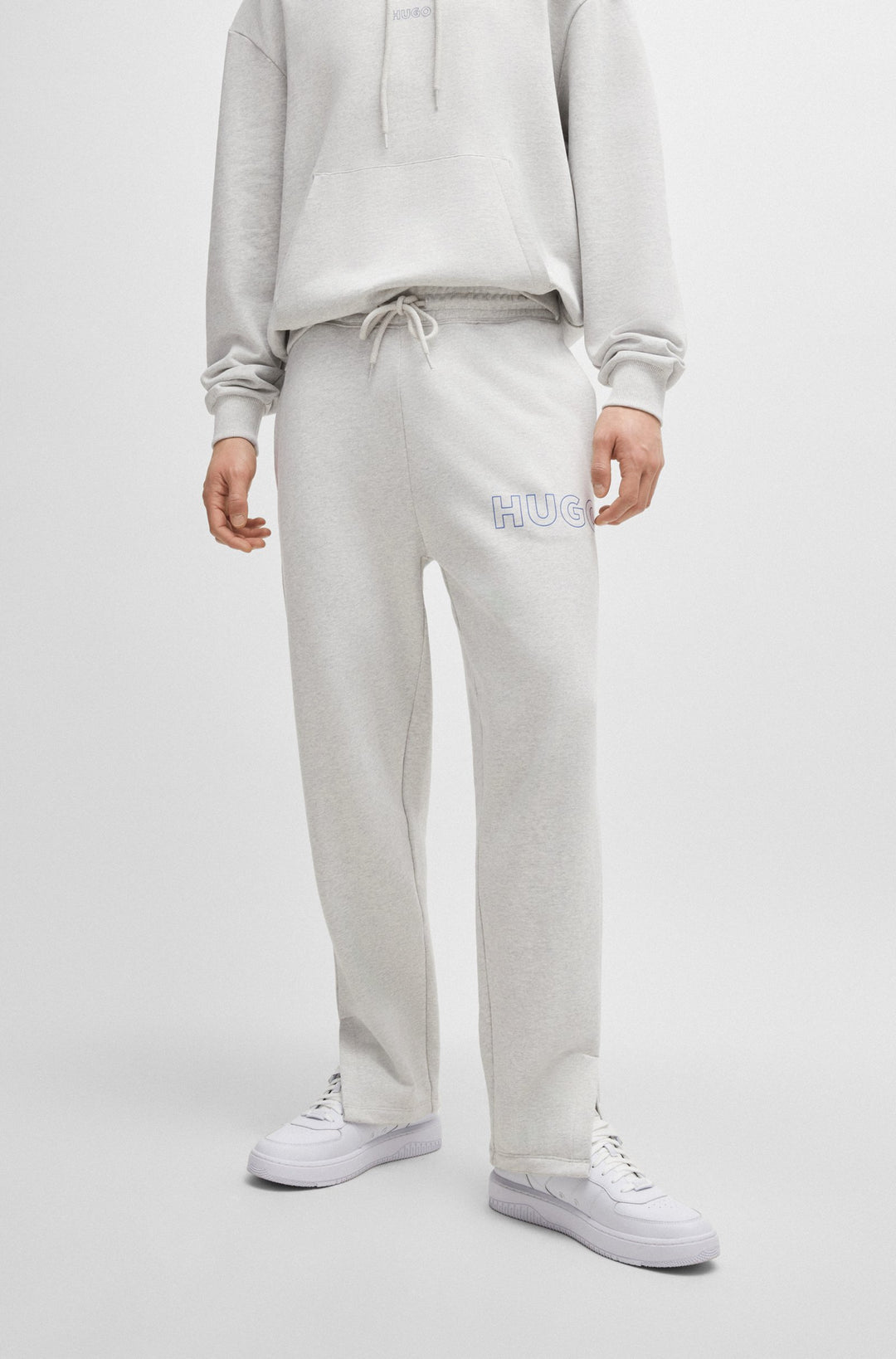 HUGO Jogging Pants Loose Fit in Cotton - NASSOLMY 10249110 01-50516968- Concorde Fashion#color_grey-082