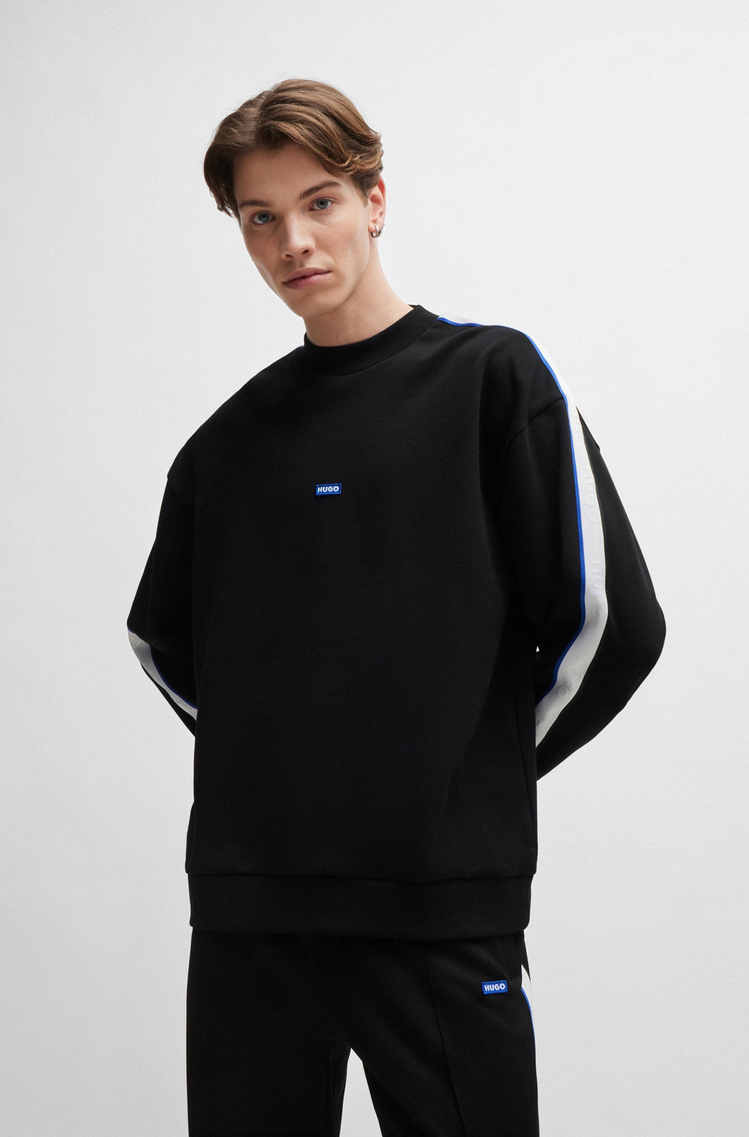 HUGO Sweatshirts Regular Fit in Cotton - NIOLE 10249110 01-50516991- Concorde Fashion#color_black-001