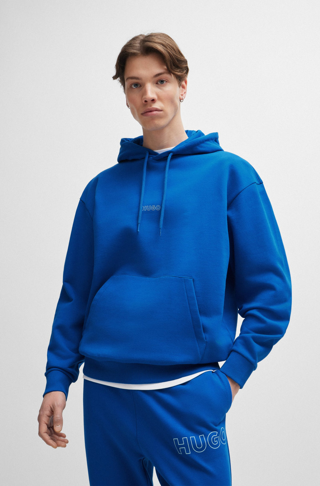 HUGO Hoodies Loose Fit in Cotton - NILOPEL 10249110 01-50516997- Concorde Fashion#color_blue-493