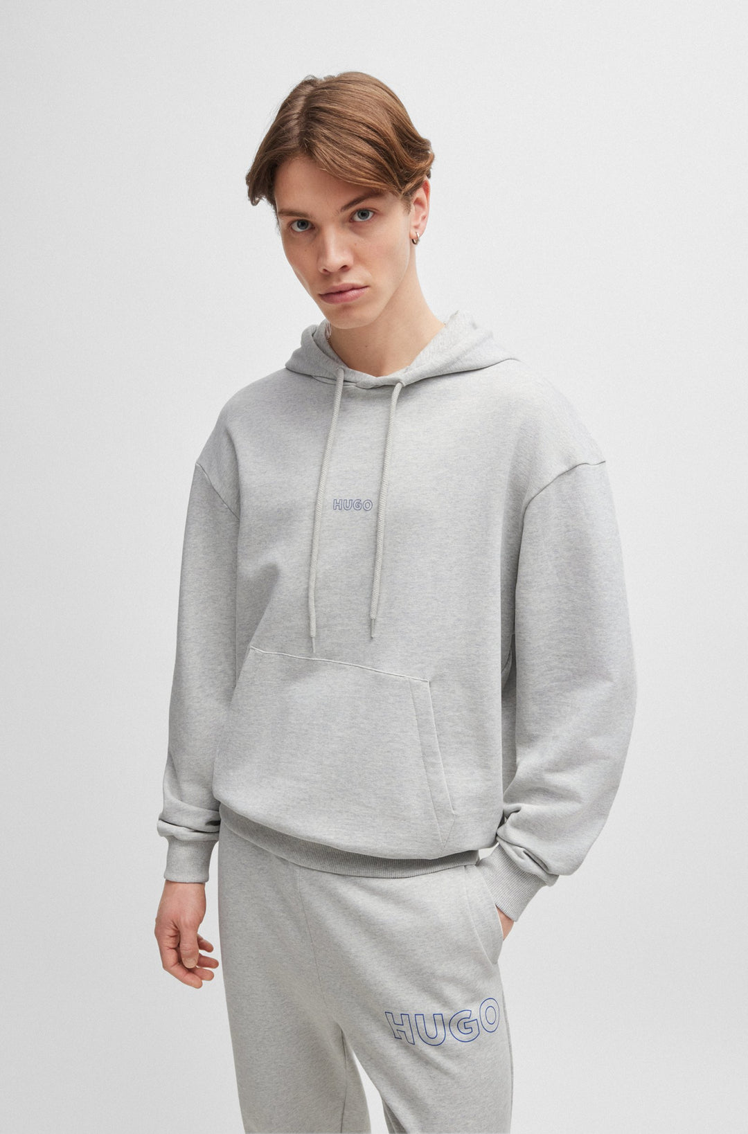 HUGO Hoodies Loose Fit in Cotton - NILOPEL 10249110 01-50516997- Concorde Fashion#color_grey-082