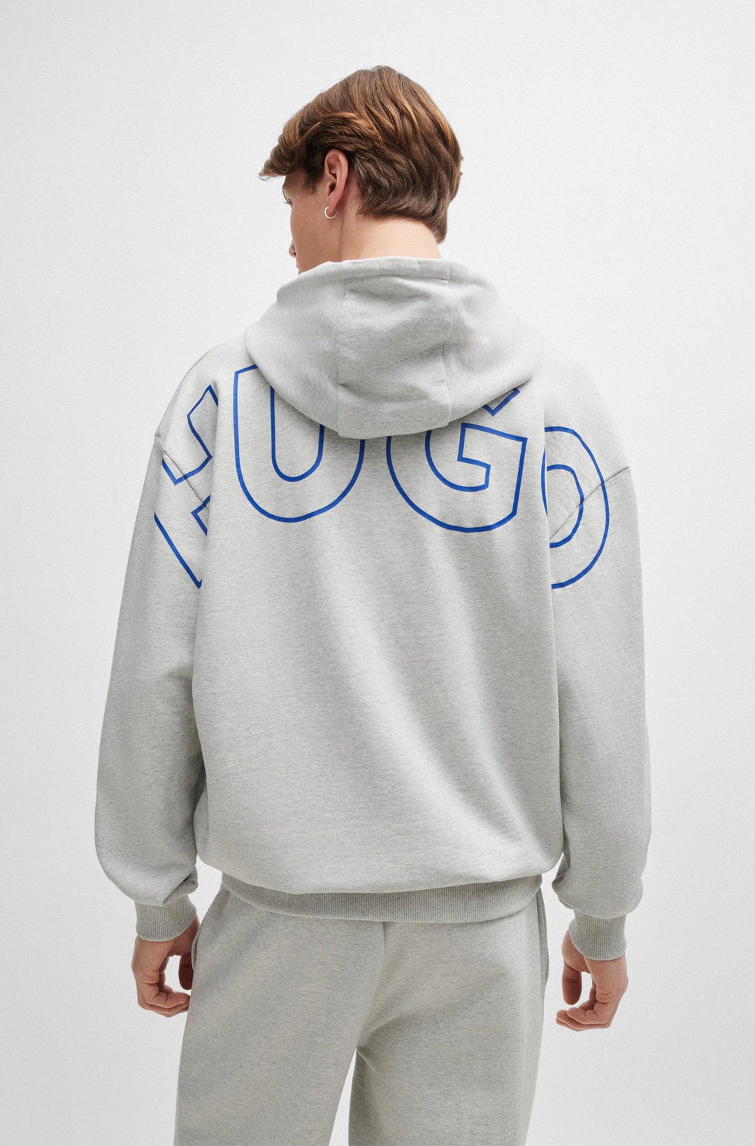 HUGO Hoodies Loose Fit in Cotton - NILOPEL 10249110 01-50516997- Concorde Fashion#color_grey-082