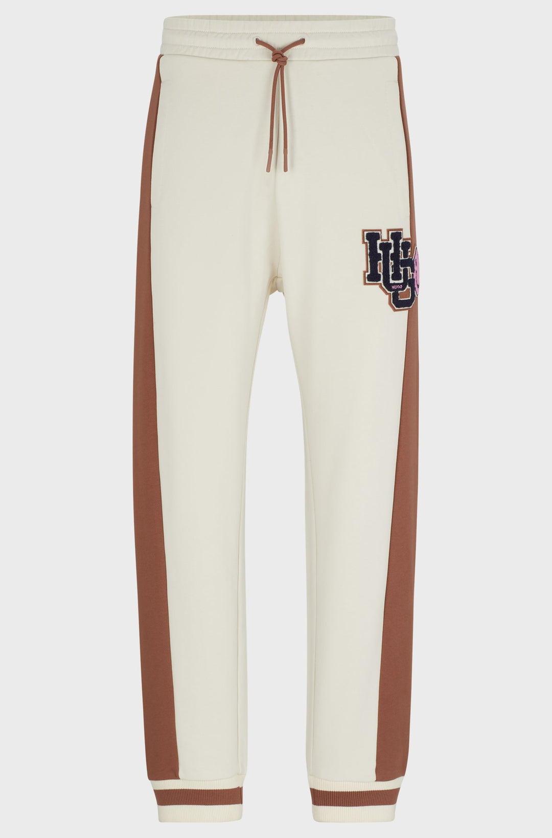 HUGO Jogging Pants Loose Fit in Cotton - NAKITROW 10249110 01-50519790- Concorde Fashion#color_white-121