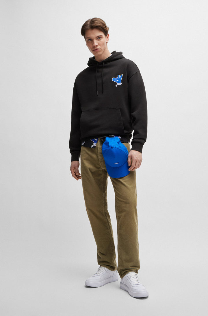 HUGO Hoodies Regular Fit in Cotton - NALLICO 10249110 01-50519957- Concorde Fashion#color_black-001
