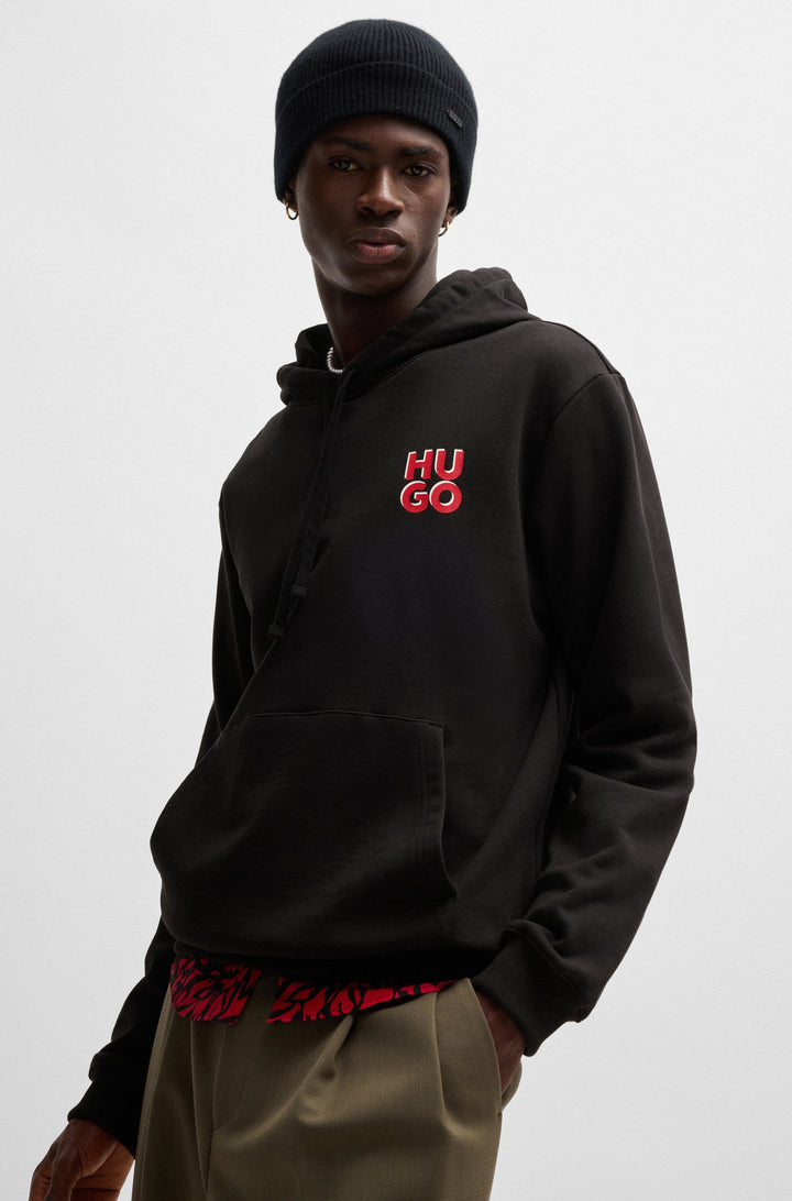HUGO Hoodies Regular Fit in Cotton - DIMONIHOOD 10249110 01-50520159- Concorde Fashion#color_black-001