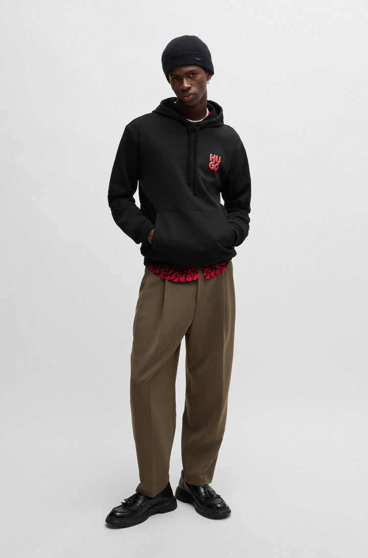 HUGO Hoodies Regular Fit in Cotton - DIMONIHOOD 10249110 01-50520159- Concorde Fashion#color_black-001