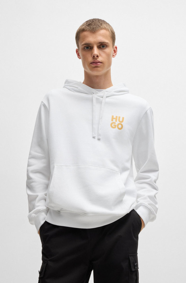 HUGO Hoodies Regular Fit in Cotton - DIMONIHOOD 10249110 01-50520159- Concorde Fashion#color_white-100